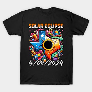 Solar Eclipse 2024 Texas 4.08.24 Solar Eclipse T-Shirt